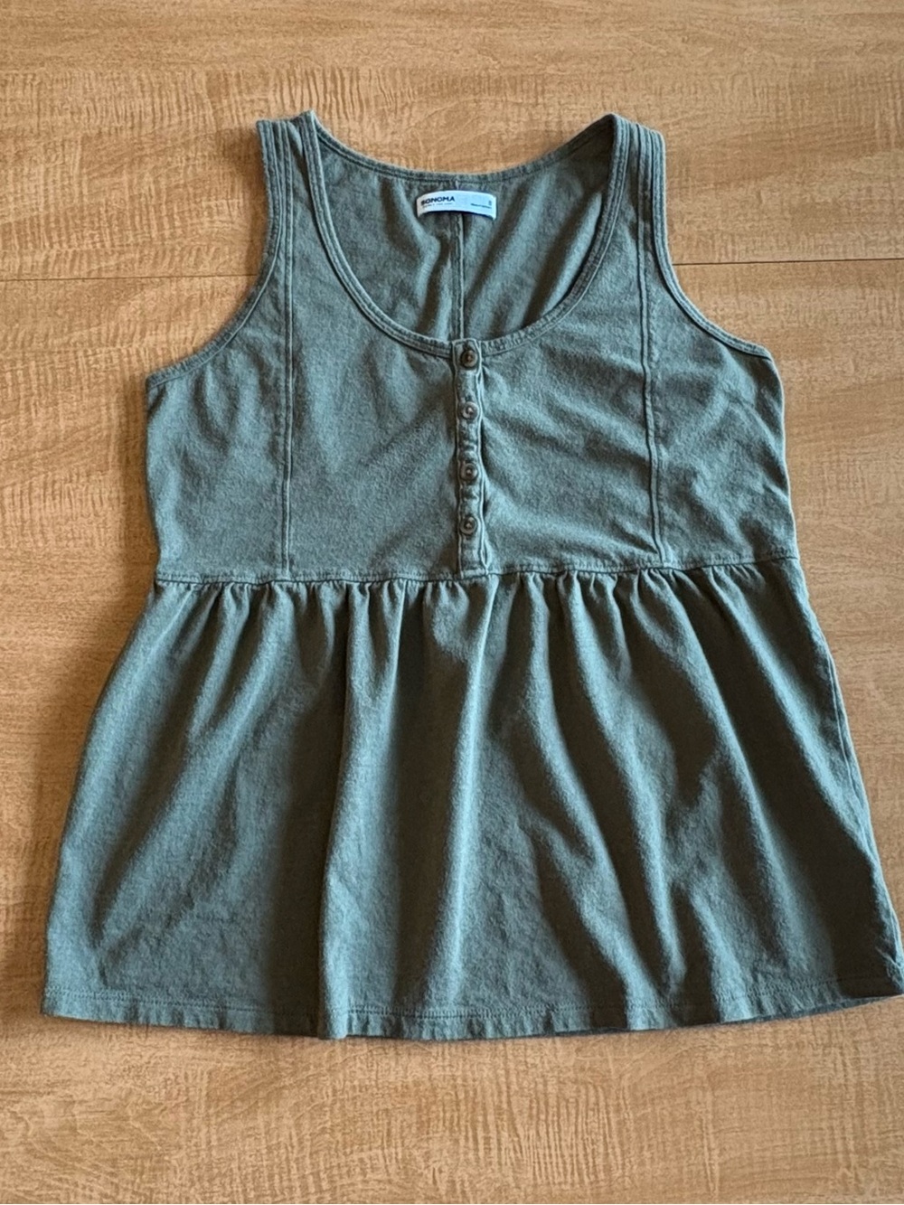 Sonoma Olive Green Peplum Tank Top